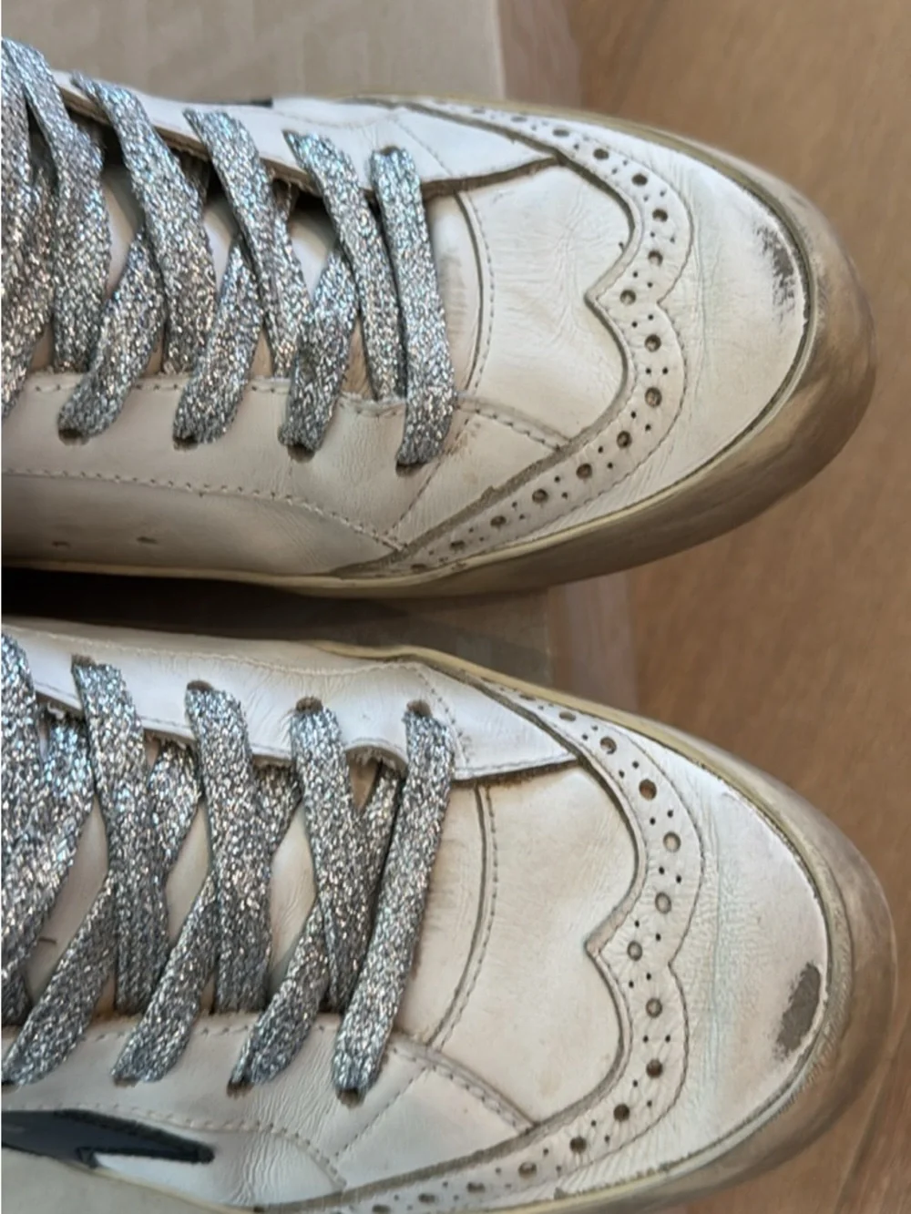 Golden Goose distressed Mid Star Sneaker - Picture 5 of 6